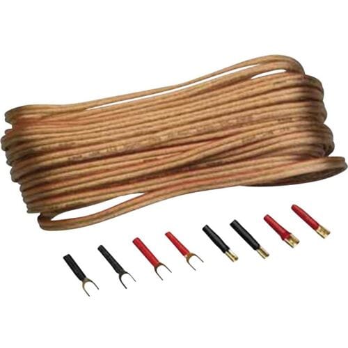 Sinuslive Car-Hifi luidspreker kabelset 2 x 2.5 mm² 10.00 m Verguld, Incl. stekker