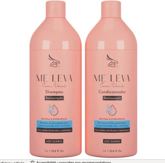 Zap Me Leva Com Você Hydrante Biotine & D-Panthenol 2x1L
