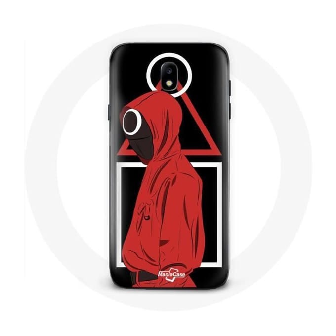 Coque - Samsung - Galaxy J3 2017 - Souple - Noir - Squid Game Symboles noir