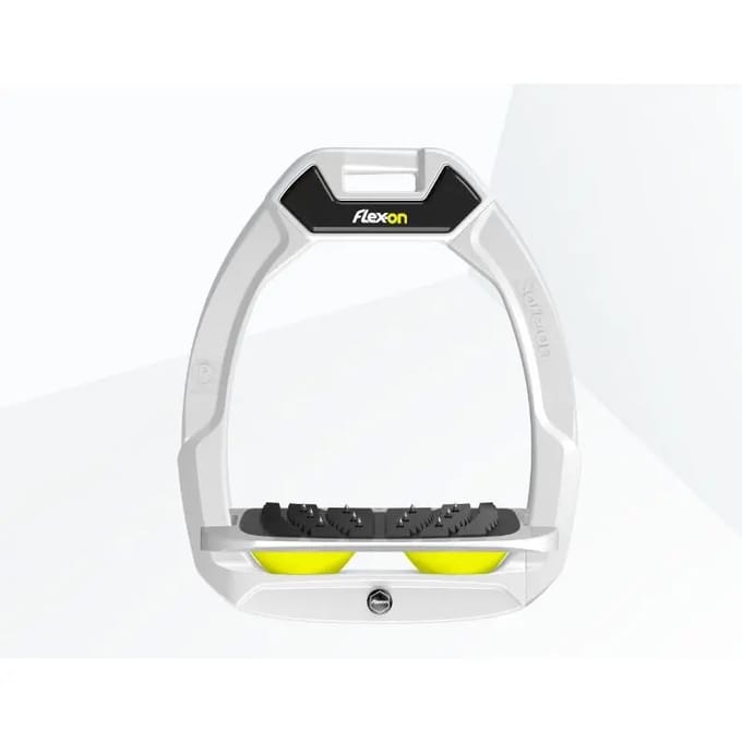 Veilige ruiterstijgbeugels Ingelijst Ultra Grip Wit/Grijs/Geel Flex-On Safe-On
