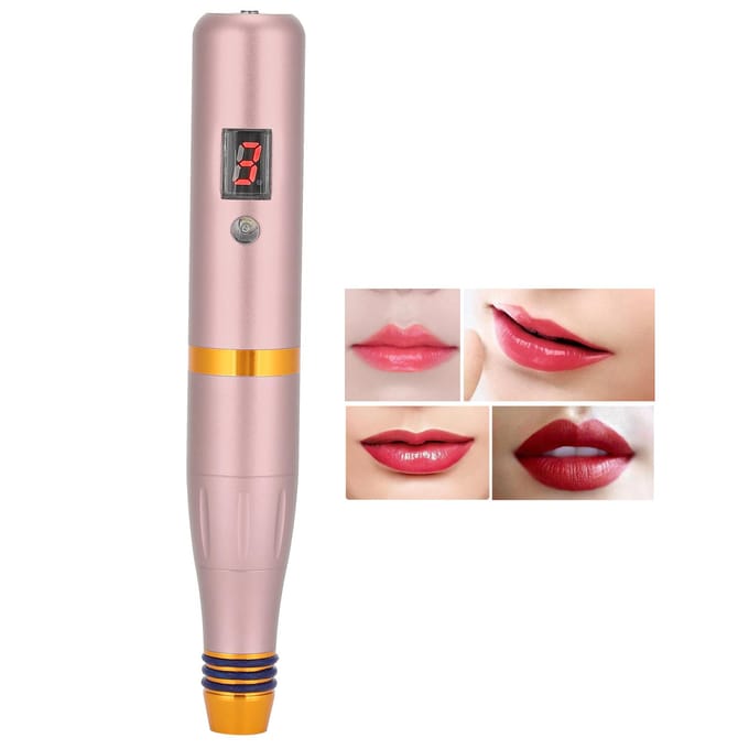 Microblading Tattoo Machine 3 Versnellingen Wenkbrauw Lip Eyeliner Semi-Permanente Pen US Plug gray