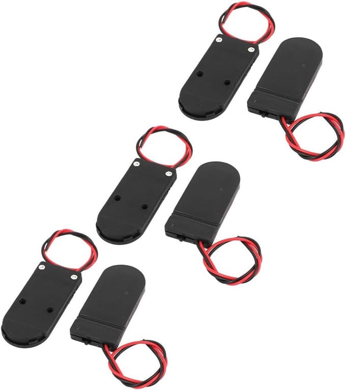 2x CR2032 Knoopcel Batterijhouder met Aan/Uit Schakelaar