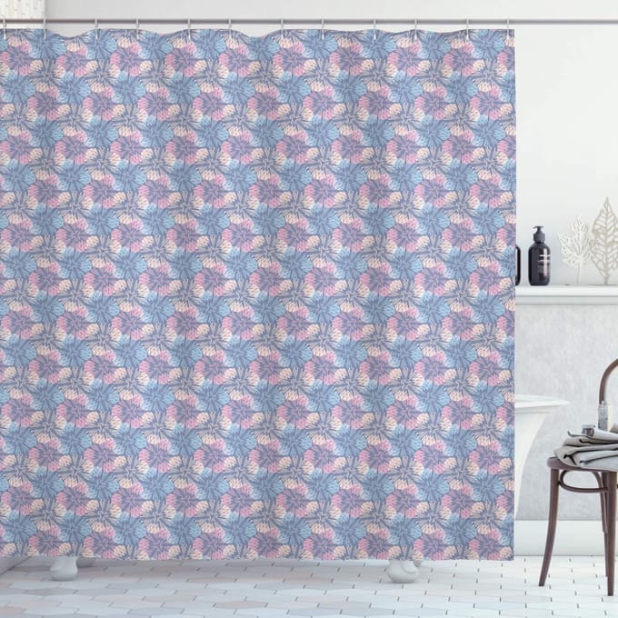 ABAKUHAUS Douchegordijn Bloem Paardebloem – 175x180 cm – Polyester