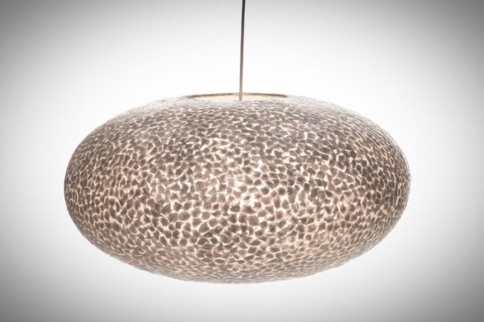 Hanglamp woonkamer Design Ufo white capiz schelp 40 cm