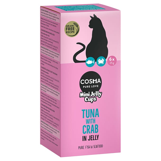 Cosma Mini Jelly Cups 24 x 25 g  - Tonijn/Krab