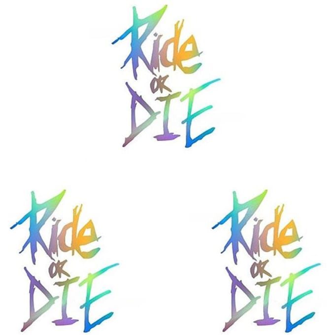 3 Stuks 5,6 X 8cm Fietsframe Stickers Ride Or Die Buisframe Decals Voor Mtb Fiets Decoratief Frame Fiets Auto Motorfiets Accessoires