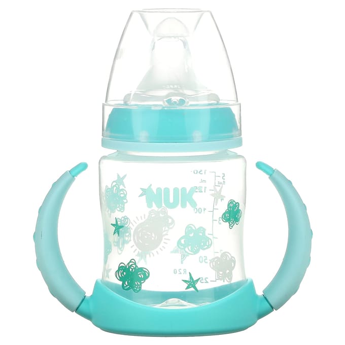 NUK, Loopbeker, vanaf 6 maanden, Aqua, 1 beker, 150 ml (5 oz) white