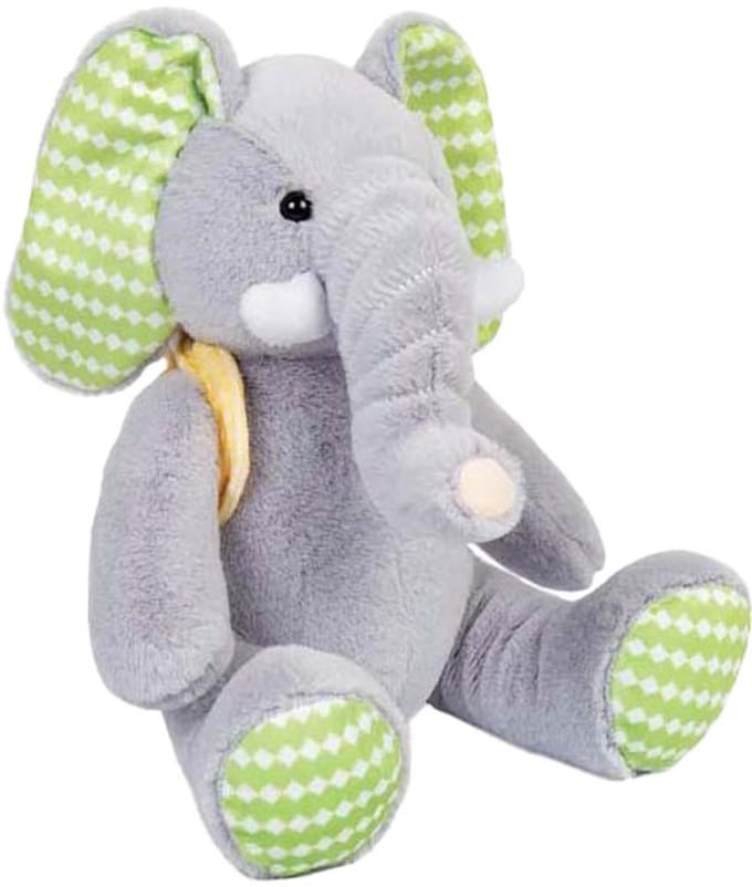 BigJigs knuffel speelgoed kleine olifant pluche multi kleuren.