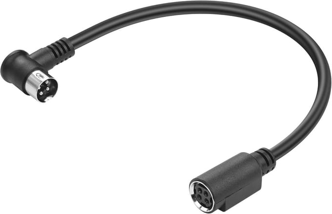 Haakse 4-pins DIN stekker naar DC Power kabel voor CCTV en laders