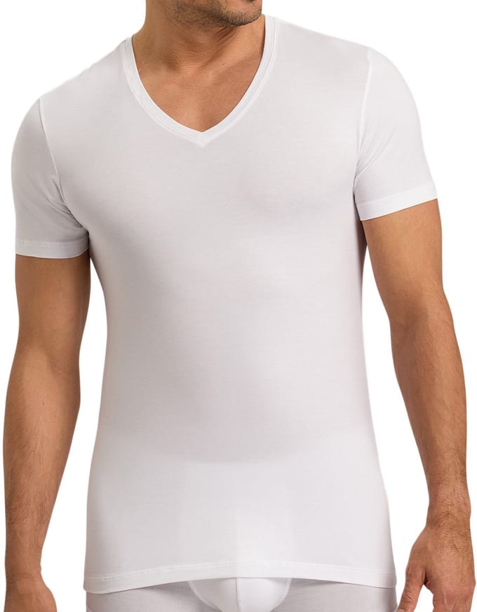 Hanro Cotton Superior T-shirt V-hals - Blanc - 073089-0101 - XXL