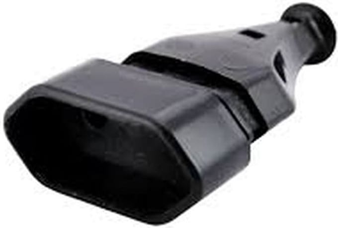 GN-11 draagbare platte contactdoos zwart