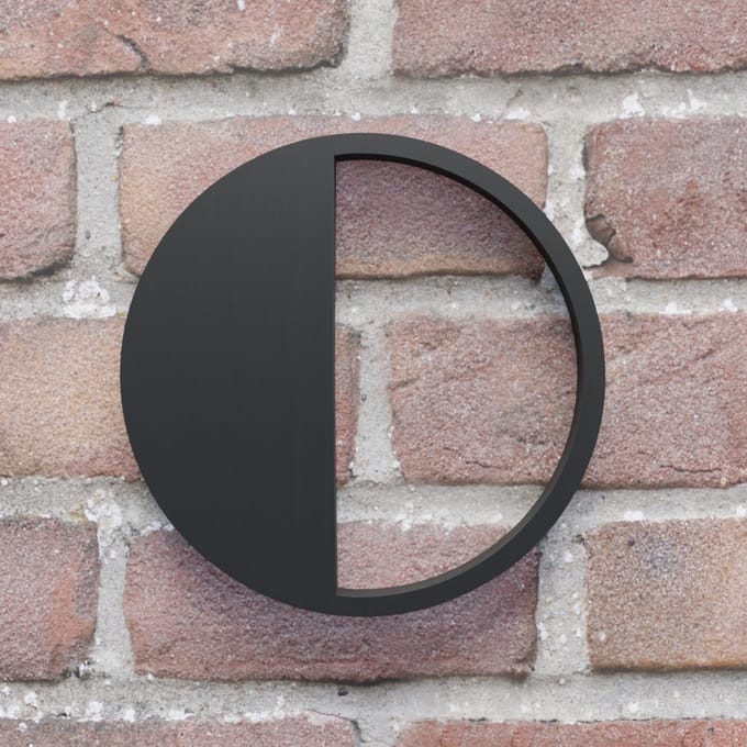 Huisnummer Broadway O zwart - Huisnummerbord - 20 cm - zelfklevend