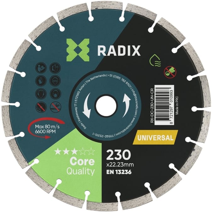 Radix - Universele diamantschijf - 230 mm - Core