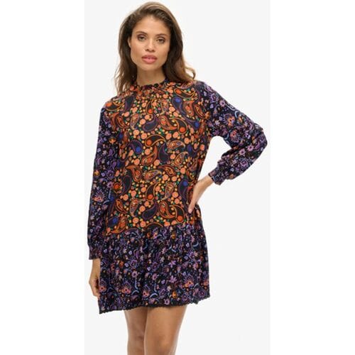 Superdry Mini-jurk met Hoge Halslijn Multi Grootte: 40