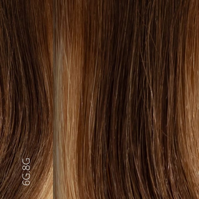 Balmain Backstage Weft 100% Human Hair  #6G.8G 55cm