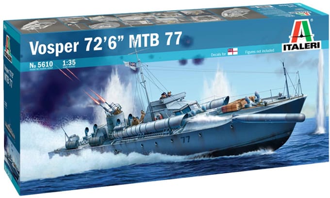 Italeri Modelbouwpakket Militaire voertuigen - 5610 Vosper 72'6- MTB 77 Plastic - 1:35 - Modelbouw
