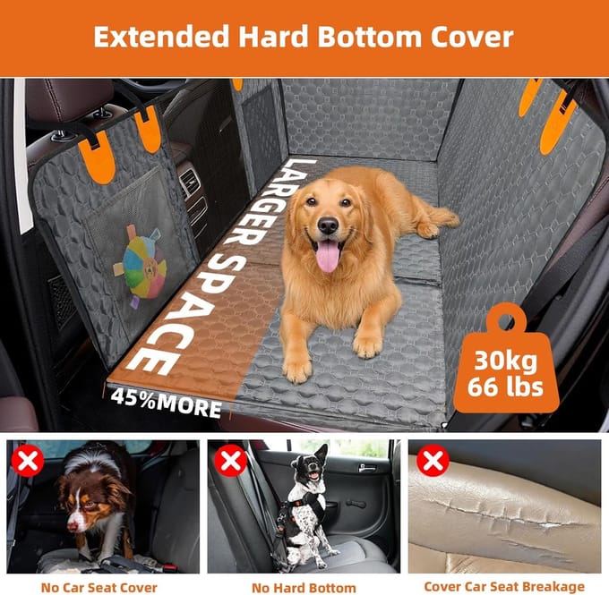 Hondendeken Auto - Reisbescherming Hond - Veilig Reizen - Multifunctioneel Gebruik - 67 x 45.5 cm