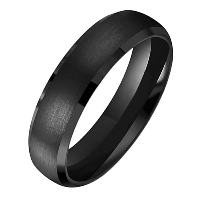 Tom Jaxon heren ring Wolfraam Mat Zwart 6mm-20mm