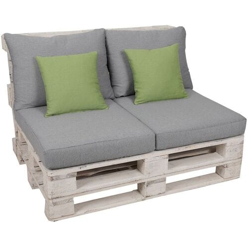 GO-DE Textil Palletkussenset (Grijs/groen)