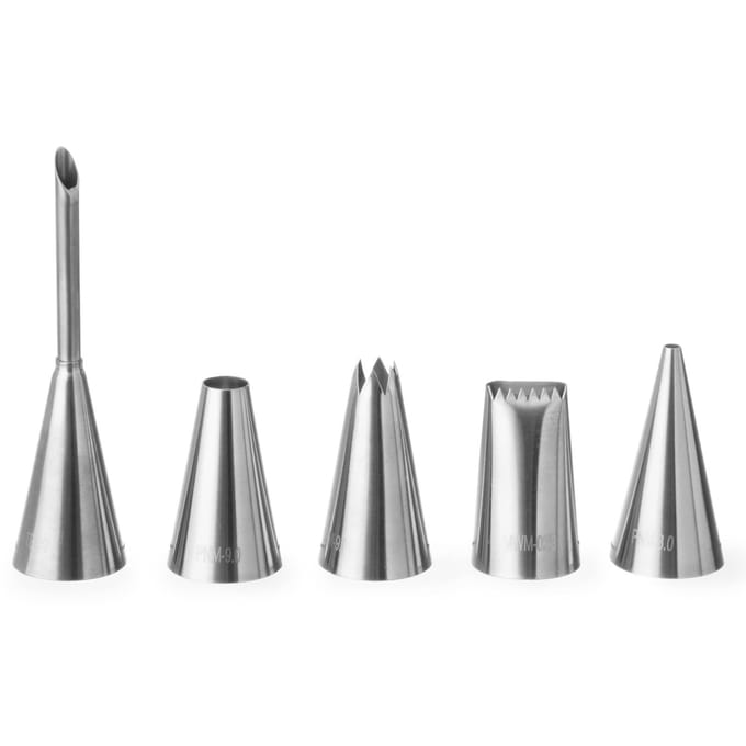 Embouts décoratifs pour poches à douille expert set 5 pcs. - hendi 551592