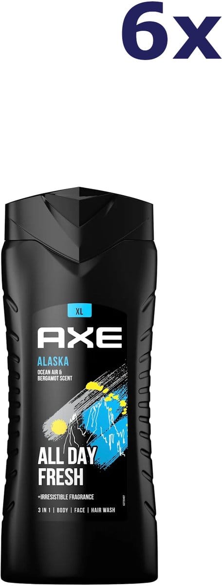 6x Axe Douchegel 3-in-1 Alaska 400ml