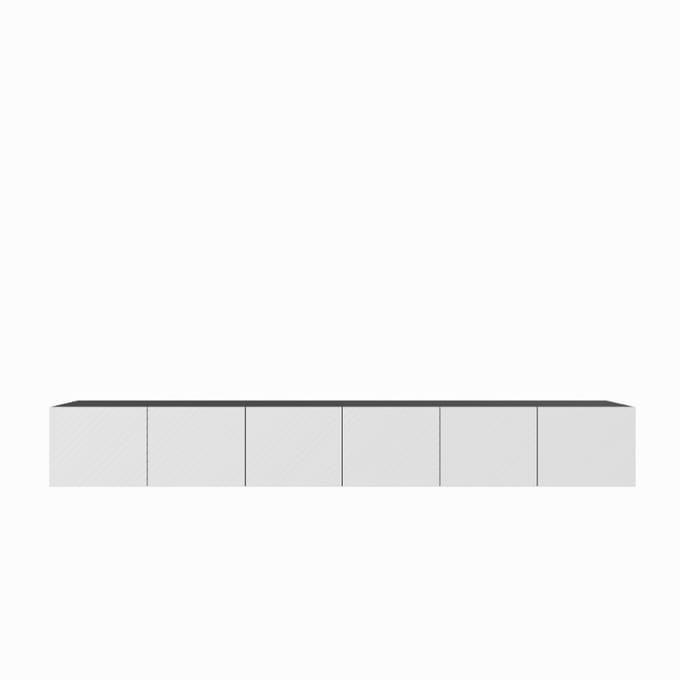 TV-kast Nicole 300 (3x100) cm (zwart + wit)