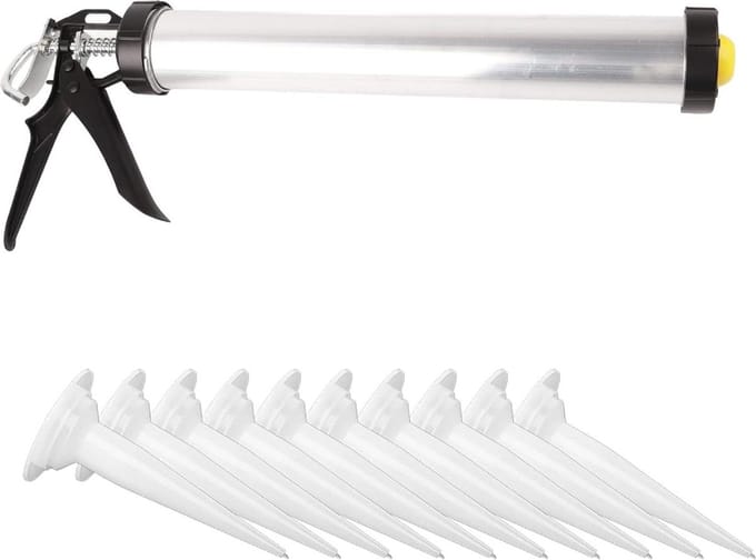 Kitpistool - Kitspuit - Afdichten & Lijmen - Grote Capaciteit - 600 Ml - Aluminium