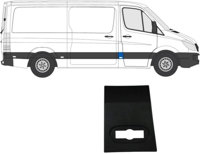 Voorste sierlijst zijlijst voor Volkswagen Crafter 2005-2017 / Rechts