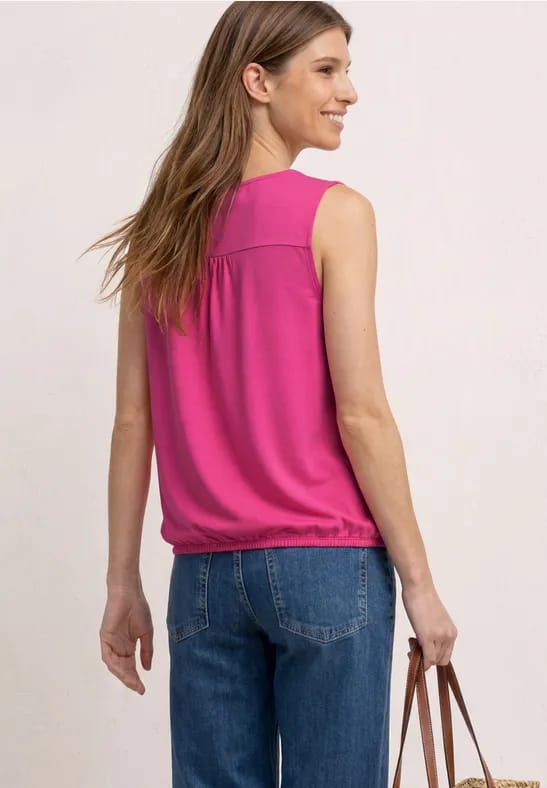 Jersey top met elastische zoom