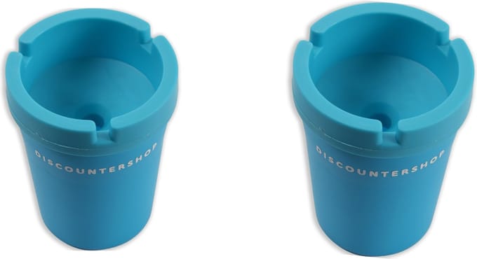 2 stuks Bekerhouder Autoasbak voor in de auto - Autoasbak - auto accessoires - blauw