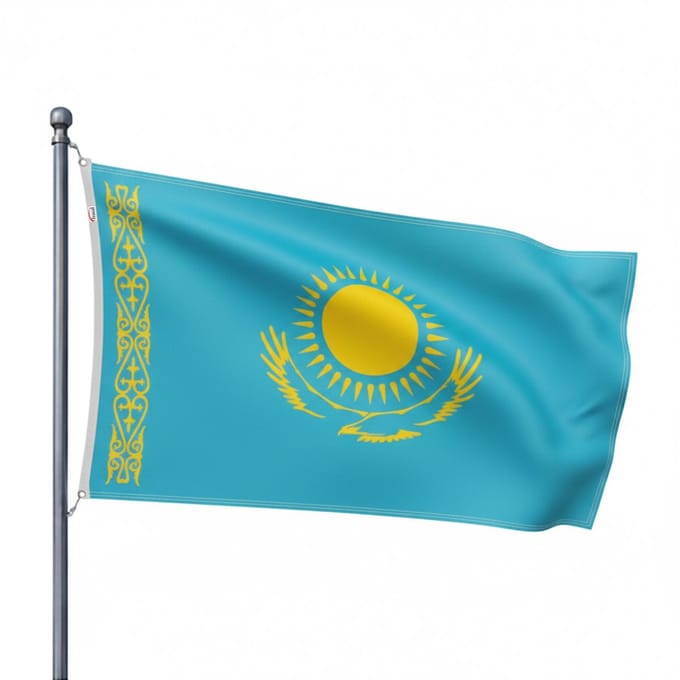 Trasal - vlag Kazachstan - kazachstaanse vlag 150x90cm