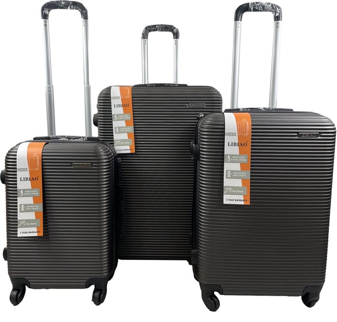 Libiao Kofferset 3 Delig - 85l & 50l & 30l - Donker Grijs