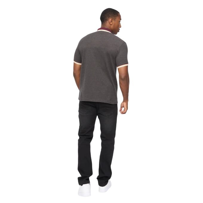 Crosshatch Heren Chimlacks Poloshirt (Zwart)
