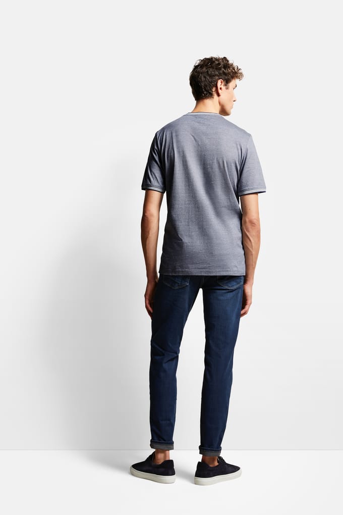 Bugatti Herren T-shirt van puur katoen