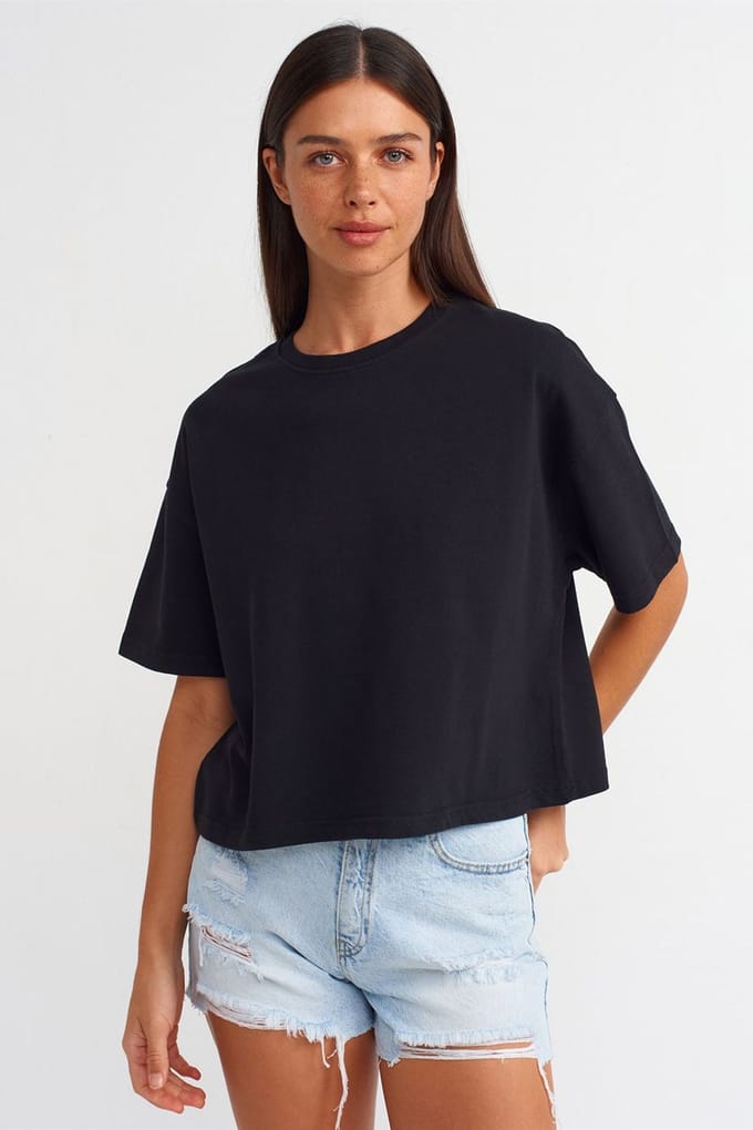 Oversized Katoenen Crew Neck T-Shirt