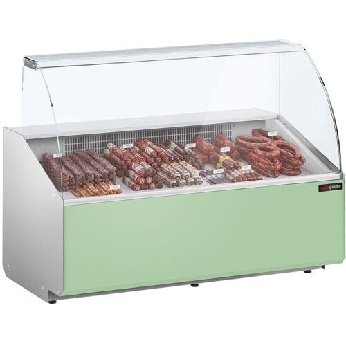 GGM Gastro Kühltheke - 1600mm - Frontblende Hellgrün