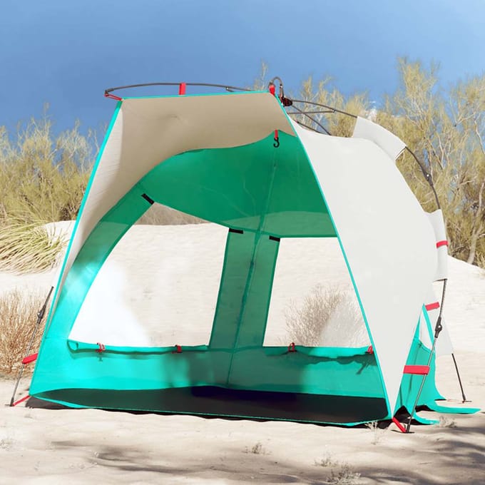 vidaXL - strandtent - 2-persoons - waterdicht - snelontgrendeling - zeegroen