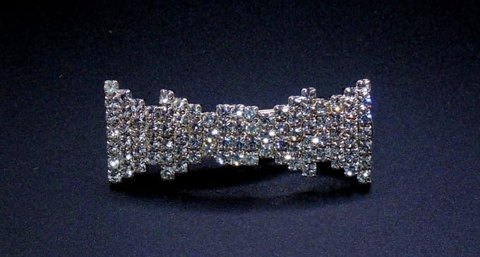Duckklem strik-vorm met strass #1