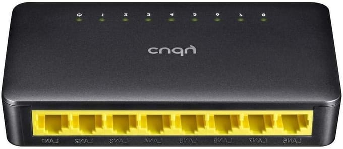 Netwerk Switch - Ethernet Splitter - Internet Verbinding - 8 Poorten - 100 Mbit/s - Zwart