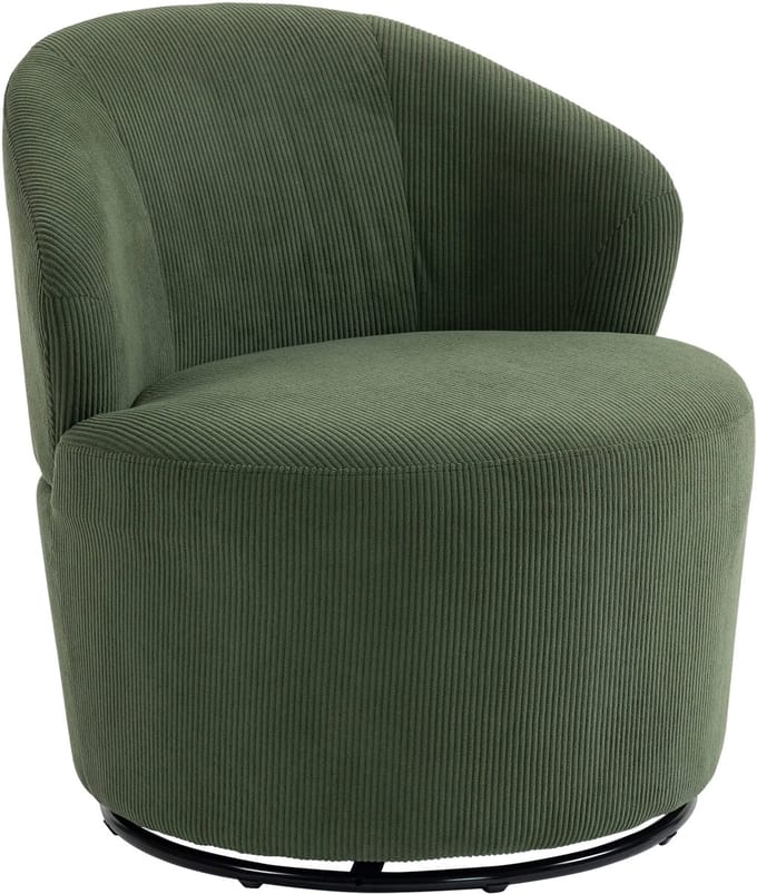 HOMCOM Fauteuil-Polyester, Metaal-74,5L x 73,5B x 77H cm-Groen