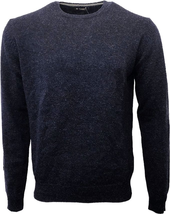 Hackett Wollen Trui -Midden Blauw - Maat XL