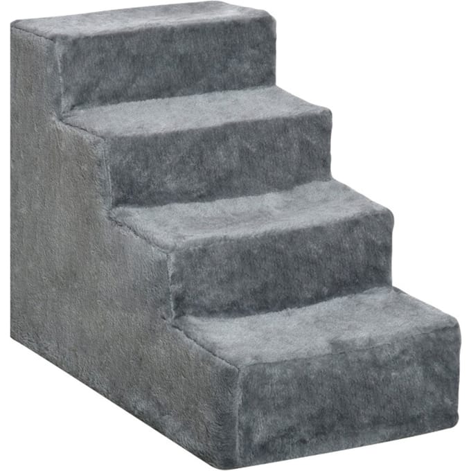 4goodz Pawhut huisdiertrede 4-traps hondentrap afneembare bekleding
