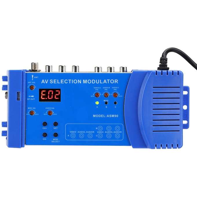 ASM90 Digitale Huishoudelijke Modulator AV Optionele Modulator VHF UHF PAL Standaard Draagbare Converter voor EU Plug blue