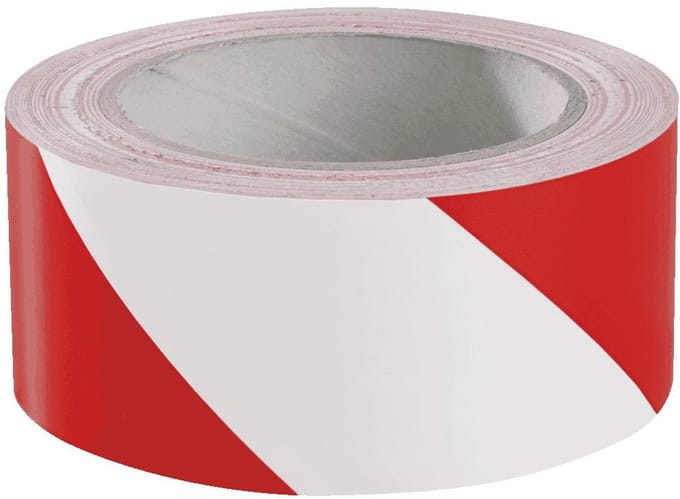 Ampere Traffic vloertape Extra - rood wit | 7,5 cm breed