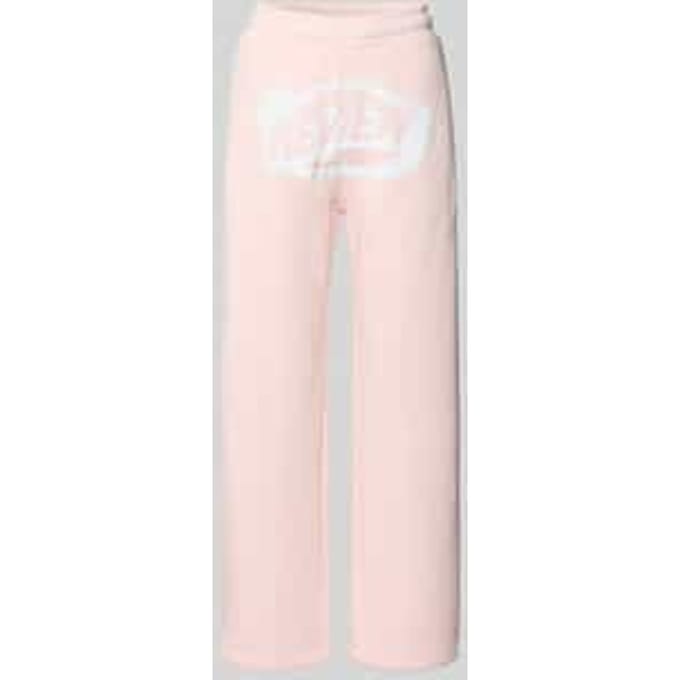 Straight leg sweatpants met logo en elastische band
