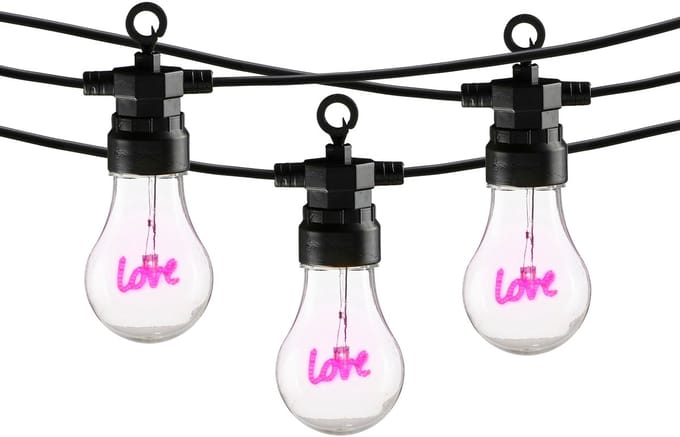 Luca Lighting Love LED Lichtsnoer Buiten - L450 cm - Roze