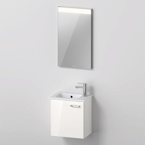 Duravit XBase furniture set 40 cm, with mirror, stop left XB0065L4545