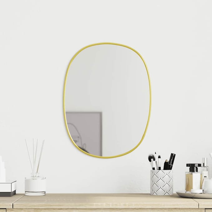 vidaXL - Wandspiegel - 40x30 - cm - goudkleurig