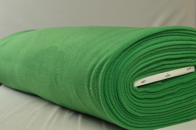 Fleece stof - Groen - 10 meter