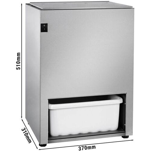 GGM Gastro Eiscrusher - 5 kg/min - 140 Watt - inkl. 5 kg Eisvorratsbehälter Zilver